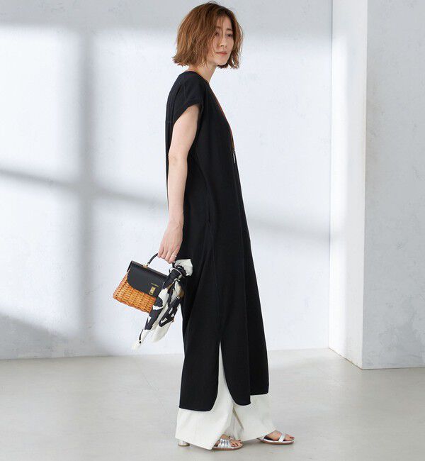 SHIPS for women「〈手洗い可能〉ジャージ スリット ワンピース」|ワンピース|