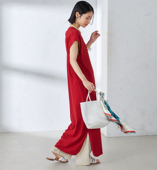 SHIPS for women「〈手洗い可能〉ジャージ スリット ワンピース」|ワンピース|