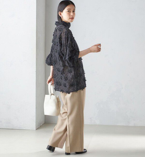 SHIPS for women「【SHIPS別注】crinkle crinkle crinkle:エンブロイダリー ドット ブラウス」|シャツ・ブラウス|