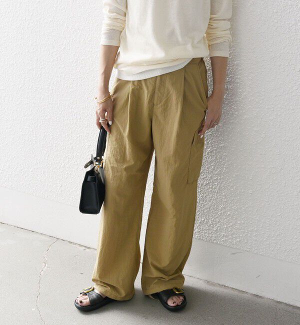 SHIPS any「SHIPS any:〈洗濯機可能〉ナイロン タッサー イージー カーゴ パンツ」|カーゴ|