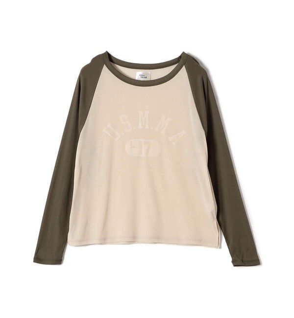 SHIPS for women「St.Johns 3rd club:〈洗濯機可能〉シアー ベースボール TEE」|Tシャツ・カットソー|ベージュ