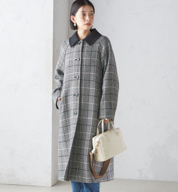SHIPS for women「LA TORRE: チェック ステンカラー コート」|ステンカラーコート|