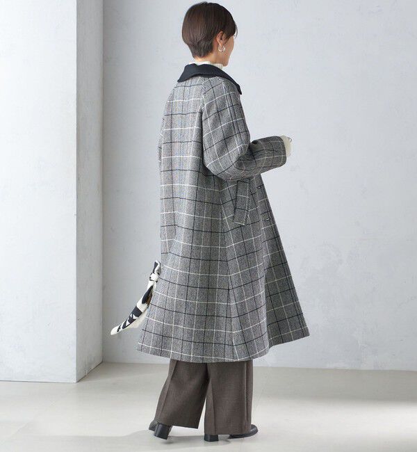 SHIPS for women「LA TORRE: チェック ステンカラー コート」|ステンカラーコート|