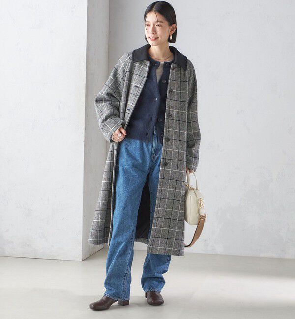 SHIPS for women「LA TORRE: チェック ステンカラー コート」|ステンカラーコート|