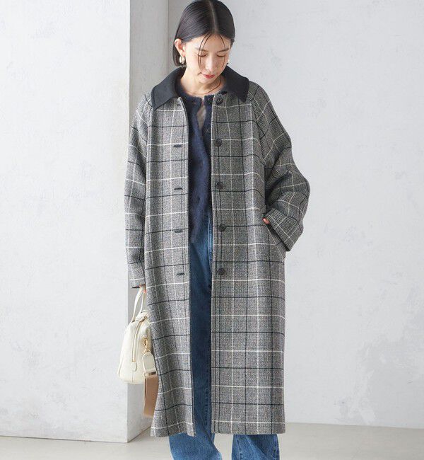 SHIPS for women「LA TORRE: チェック ステンカラー コート」|ステンカラーコート|