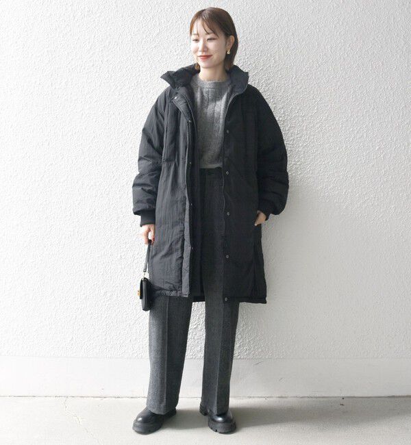 SHIPS any「SHIPS any: ナイロン スタンドカラー モンスター ミディ ダウン」|ダウン|