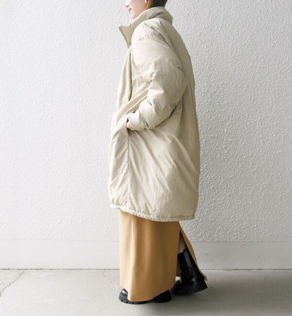 SHIPS any「SHIPS any: ナイロン スタンドカラー モンスター ミディ ダウン」|ダウン|