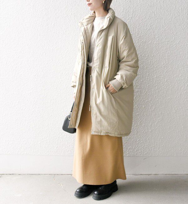 SHIPS any「SHIPS any: ナイロン スタンドカラー モンスター ミディ ダウン」|ダウン|