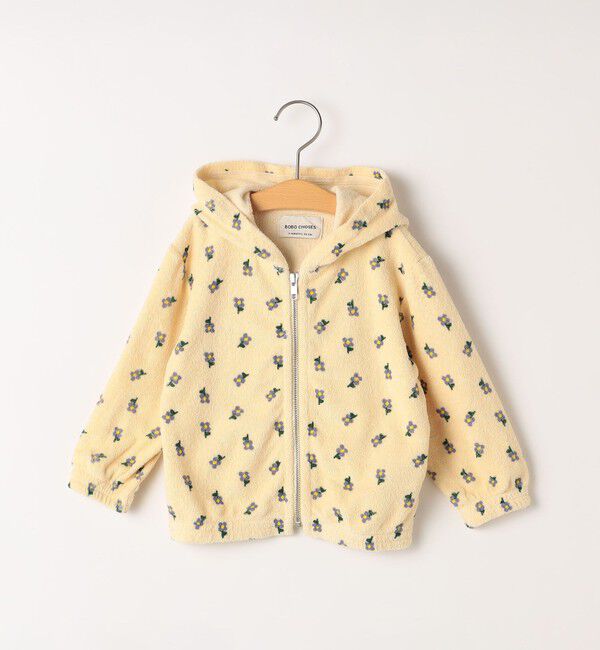 SHIPS KIDS「BOBO CHOSES:80～90cm / PANSY FLOWER ZIP SWEATSHIRT」|パーカー|クリーム