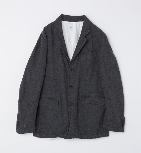 SHIPS「nym: SJW WOOL SAXO WALK JACKET」|テーラードジャケット|グレー