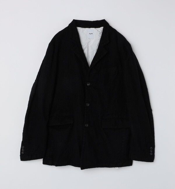 SHIPS「nym: SJW WOOL SAXO WALK JACKET」|テーラードジャケット|ブラック