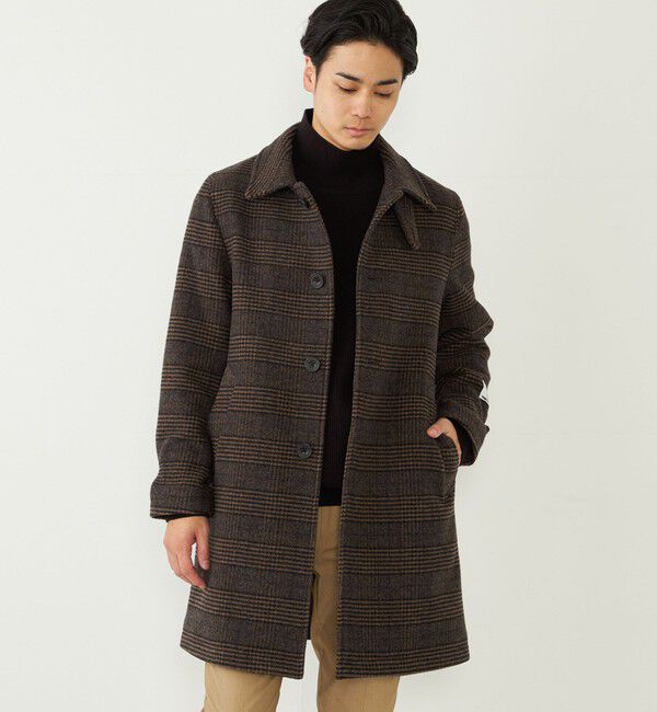 SHIPS Colors 「SHIPS Colors:HOLLOW WOOL コート」|ステンカラーコート|ブラウン