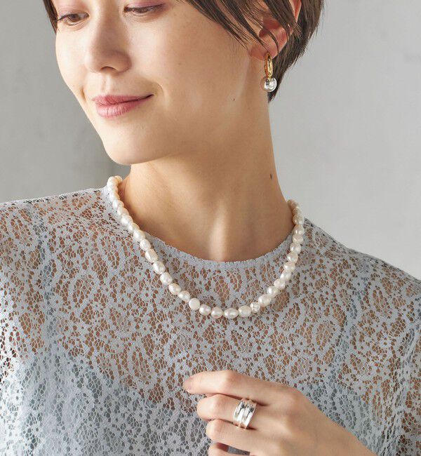 SHIPS for women「淡水パール リボン ネックレス」|ネックレス|