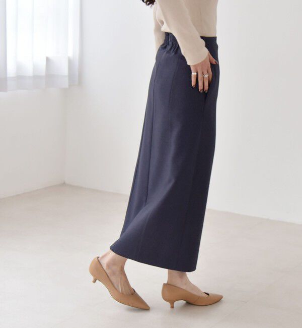 quaranciel「quaranciel:〈洗濯機可能〉デニムライク バックル ベルト ラップ スカート」|スカート|