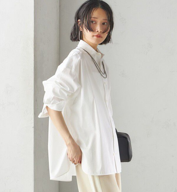 SHIPS for women「TICCA:〈手洗い可能〉スクエア ビック シャツ」|シャツ・ブラウス|