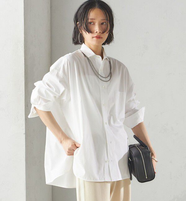 SHIPS for women「TICCA:〈手洗い可能〉スクエア ビック シャツ」|シャツ・ブラウス|