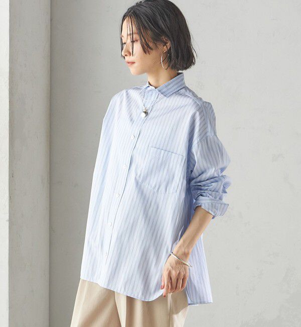 SHIPS for women「TICCA:〈手洗い可能〉スクエア ビック シャツ」|シャツ・ブラウス|