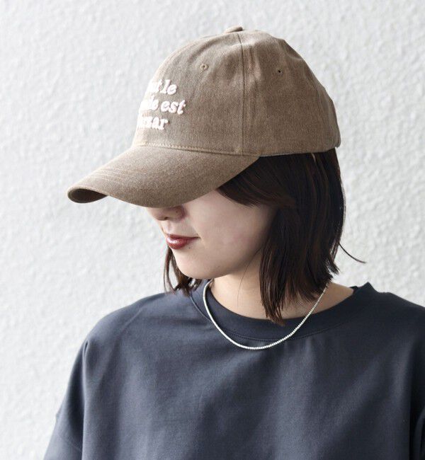 SHIPS any「VARZAR: レタリング 刺繍 ボール キャップ」|キャップ・キャスケット|