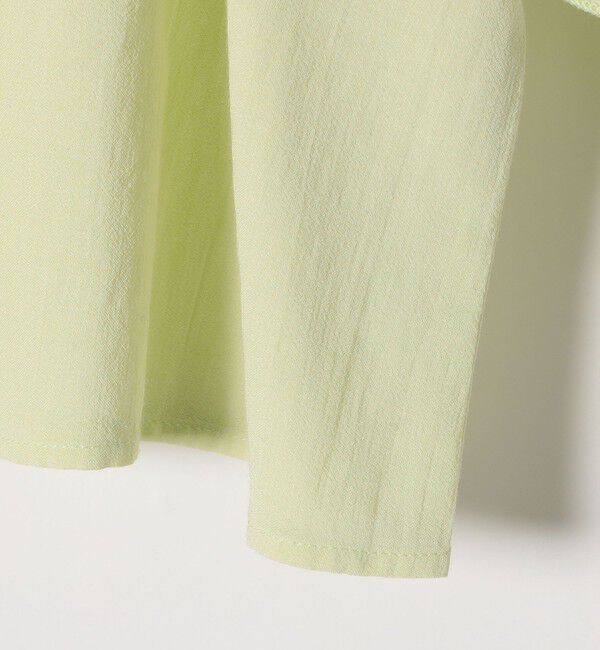 SHIPS any「SHIPS any:〈洗濯機可能〉シアー ボイル フリル バンドカラー シャツ ブラウス」|シャツ・ブラウス|