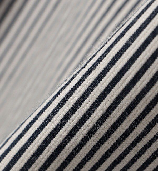 SHIPS any「SHIPS any:〈洗濯機可能〉コードレーン ストライプ フリル Vネック ワンピース」|ワンピース|