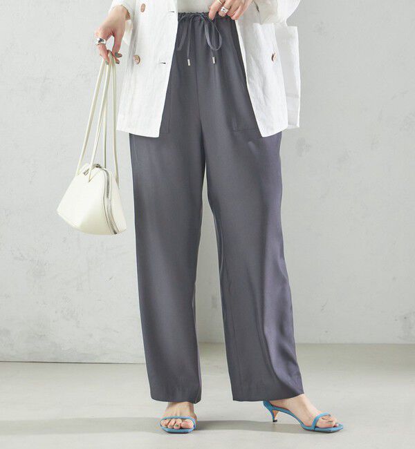 SHIPS for women「〈手洗い可能〉キュプラ混 ツイル ポケット パンツ」|その他|