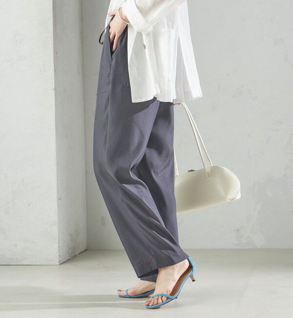 SHIPS for women「〈手洗い可能〉キュプラ混 ツイル ポケット パンツ」|その他|