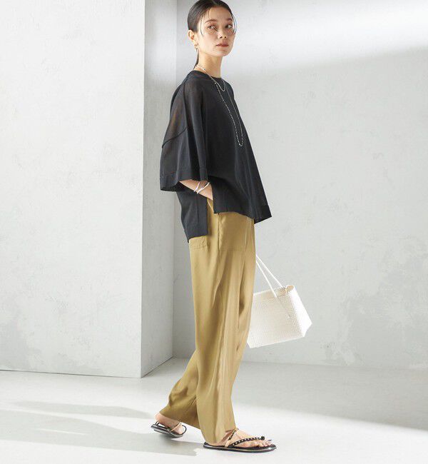 SHIPS for women「〈手洗い可能〉キュプラ混 ツイル ポケット パンツ」|その他|