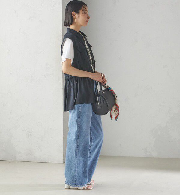 SHIPS for women「〈手洗い可能〉IMPERIAL LINEN Wポケット ノースリーブ シャツ」|シャツ・ブラウス|