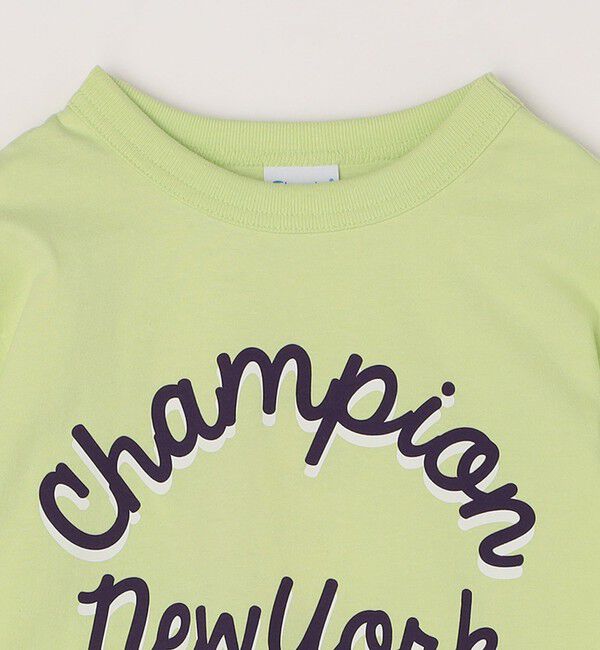 SHIPS any「Champion: クルーネック カーシヴ ロゴ Tシャツ <KIDS>」|Tシャツ・カットソー|