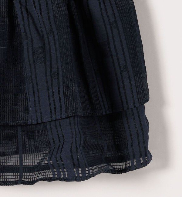 SHIPS any「SHIPS any:〈洗濯機可能〉シアー チェック ティアード ペプラム 2WAY ブラウス」|シャツ・ブラウス|