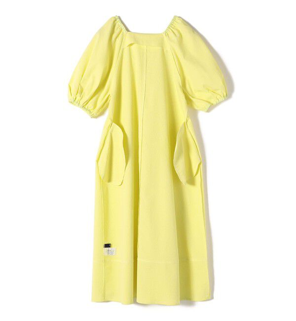 SHIPS Colors 「SHIPS Colors:〈接触冷感・洗濯機可能〉サッカー ２WAY パフスリーブ ワンピース」|ワンピース|