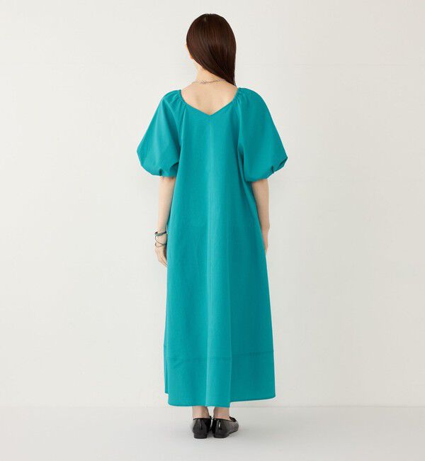 SHIPS Colors 「SHIPS Colors:〈接触冷感・洗濯機可能〉サッカー ２WAY パフスリーブ ワンピース」|ワンピース|