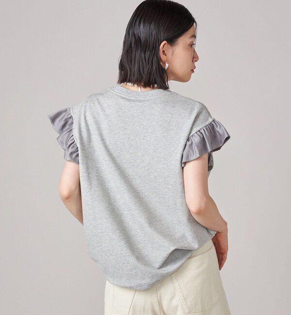 SHIPS for women「SHIPS NINE CASE:〈手洗い可能〉ミニ 裏毛 フリル カットソー」|Tシャツ・カットソー|