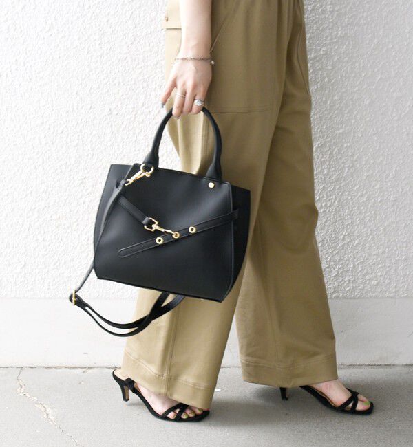 SHIPS any「《一部追加予約》SHIPS any: ベルト デザイン 2WAY スクエア バッグ」|ハンドバッグ|