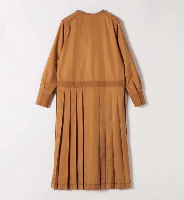 SHIPS any「《追加予約》SHIPS any:〈洗濯機可能〉ピーチスキン サイド プリーツ バンドカラー シャツ ワンピース」|ワンピース|