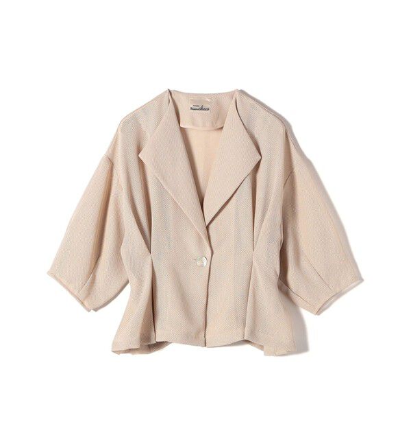 SHIPS for women「troisiemeCHACO:〈洗濯機可能〉メッシュ 半袖 ジャケット」|テーラードジャケット|