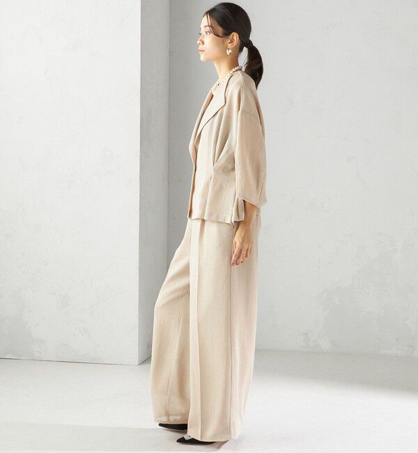 SHIPS for women「troisiemeCHACO:〈洗濯機可能〉メッシュ 半袖 ジャケット」|テーラードジャケット|