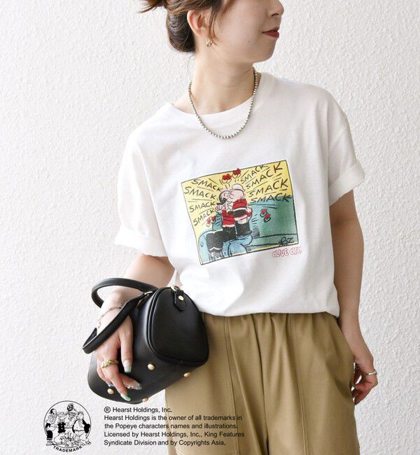 SHIPS any「SHIPS any:〈洗濯機可能〉OLIVE OYL(TM) プリント TEE」|Tシャツ・カットソー|