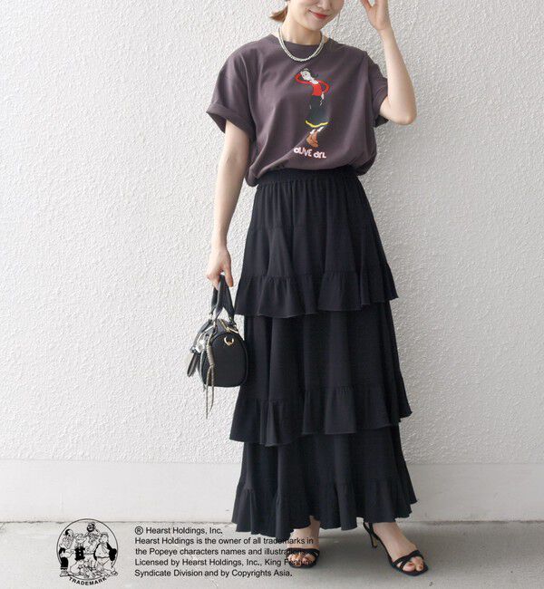 SHIPS any「SHIPS any:〈洗濯機可能〉OLIVE OYL(TM) プリント TEE」|Tシャツ・カットソー|