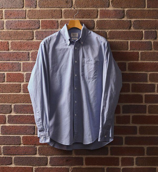 SHIPS「SHIPS: AUTHENTIC スーピマ オックスフォード ボタンダウン シャツ」|シャツ・ブラウス|ブルー