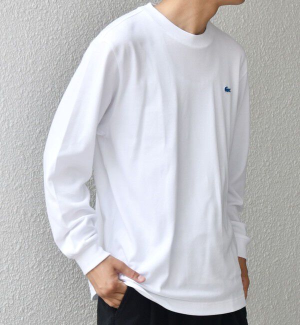 SHIPS any「【SHIPS any別注】LACOSTE: ワンポイント ピケ クルーネック Tシャツ 25AW (ロンT)◇」|Tシャツ・カットソー|