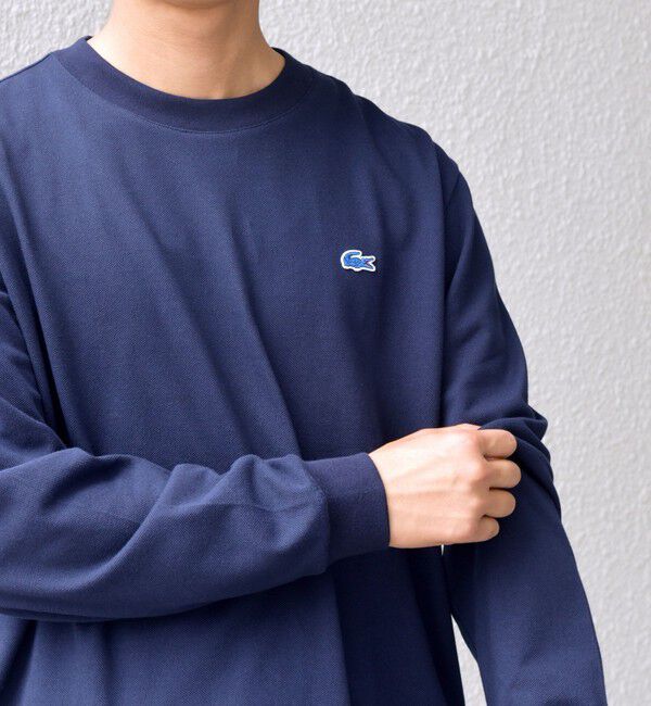 SHIPS any「【SHIPS any別注】LACOSTE: ワンポイント ピケ クルーネック Tシャツ 25AW (ロンT)◇」|Tシャツ・カットソー|