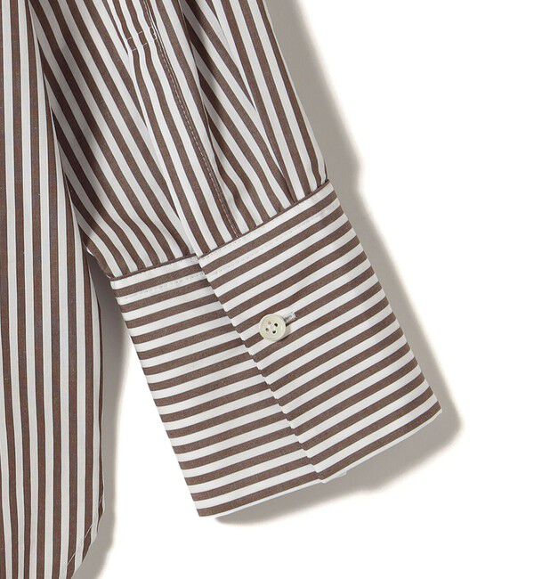 SHIPS for women「〈手洗い可能〉ストライプ フロント ヨーク スタンドカラー シャツ」|シャツ・ブラウス|