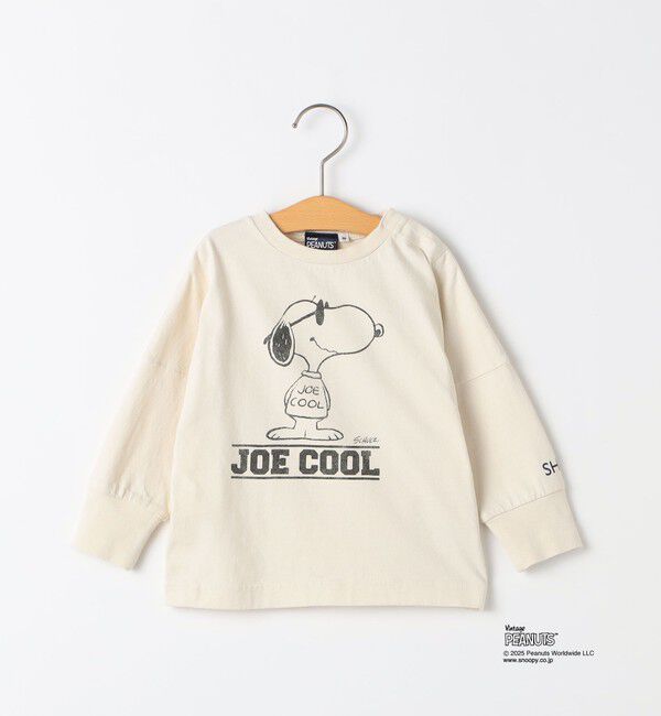 SHIPS KIDS「SHIPS KIDS:80～90cm / SNOOPY ロングスリーブ Tシャツ」|Tシャツ・カットソー|オフホワイト