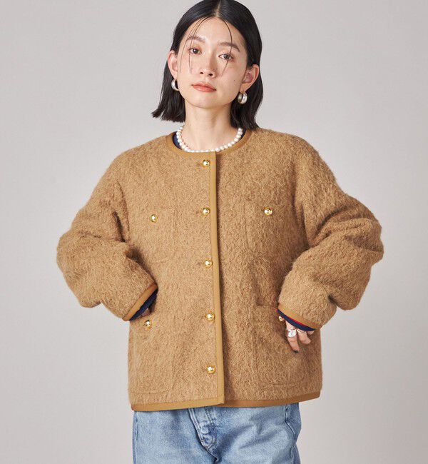 SHIPS for women「SHIPS NINE CASE: ノーカラー ジャケット」|ノーカラージャケット|