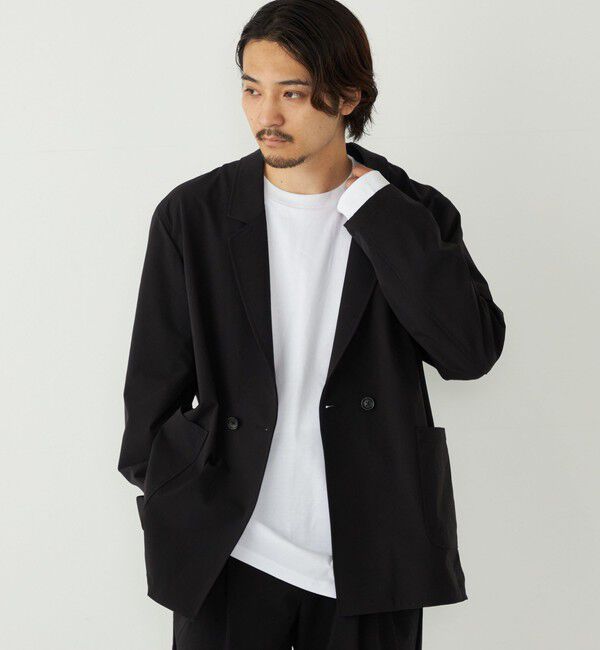 SHIPS Colors 「SHIPS Colors:〈洗濯機可能〉ナイロン ストレッチ ダブル ジャケット(セットアップ可能)」|テーラードジャケット|