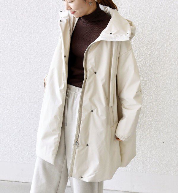 SHIPS any「SHIPS any:〈多機能〉中綿 2WAY フーディー テントライン コート」|その他|ナチュラル
