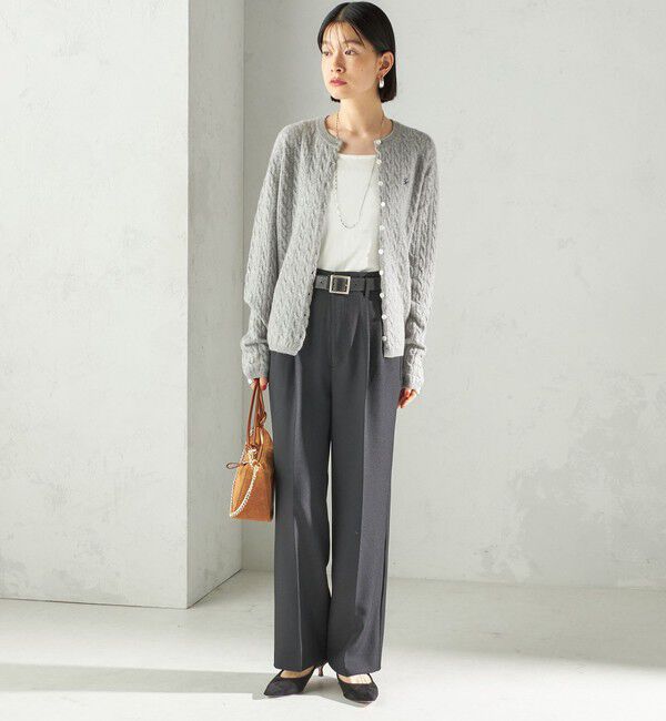 SHIPS for women「カシミヤ 細 ケーブル クルーネック カーディガン」|カーディガン|