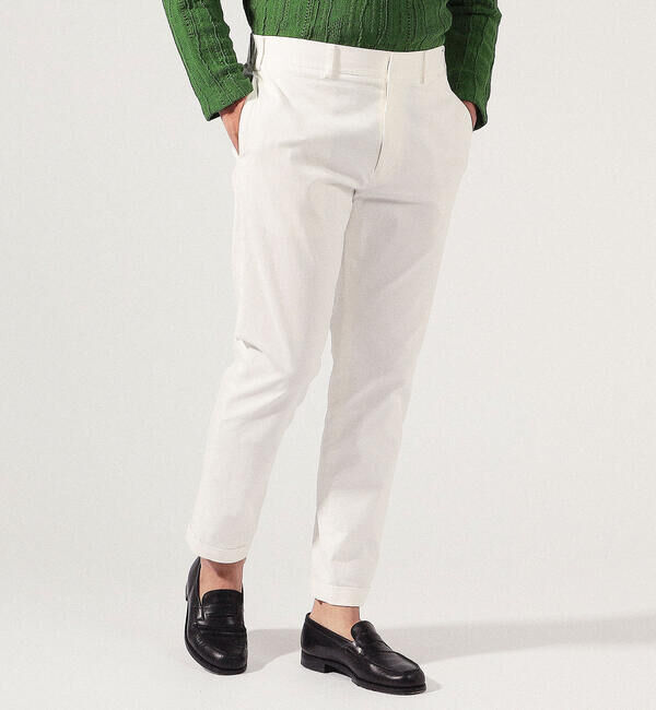 TOMORROWLAND MENS「マイクロピーチ スリムテーパードイージーパンツ」|その他|