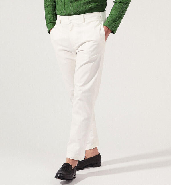 TOMORROWLAND MENS「マイクロピーチ スリムテーパードイージーパンツ」|その他|